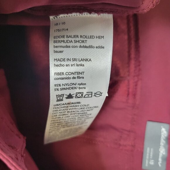 Eddie Bauer Women's Size 10 Rolled Hem Bermuda Short Red - Picture 7 of 7